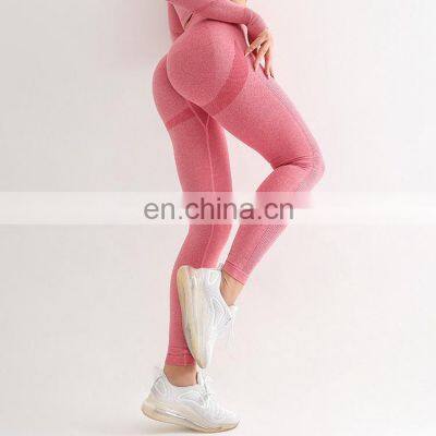 Womens High Waist Butt Lift Yoga Fitness Leggings-sports Pants Seamless Fitness Leggings photo-4