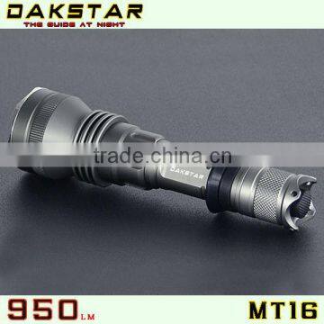 DAKSTAR MT16 XML T6 950LM 18650 High Power Deep Reflector CREE LED Police Tactical Flashlight Rechargeable Torch