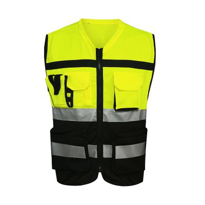 Construction Reflective Clothing Custom construction Hi Vis Sleeveless Vest Road Safety Workwear Work Reflective Safety Vest