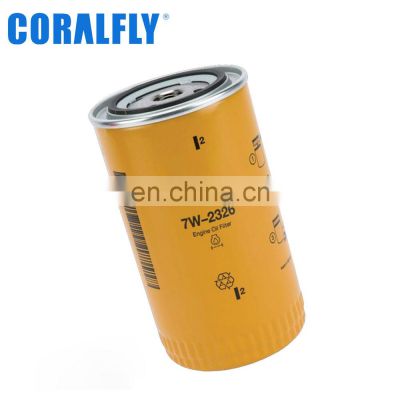 Coralfly customizable engine oil Filter 7W2326 filtto de aceitr 7w2326 7W2327 7W-2327 P554403 with oem/odm packaging