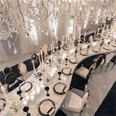 Glass Candle Stick Holders Centerpieces Clear Crystal Candelabra Table Decorations for Wedding Party Events Decorative photo-4