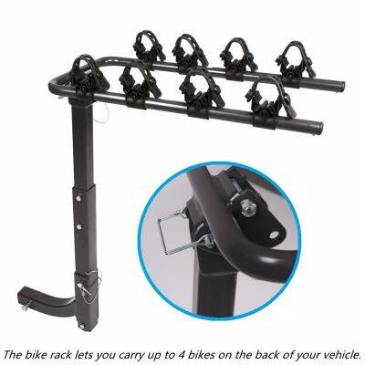 Hot Sale 4-Bike Capacity Hitch Mounted Bicycle Carrier for Cars Trucks SUVs Minivans With 1.5