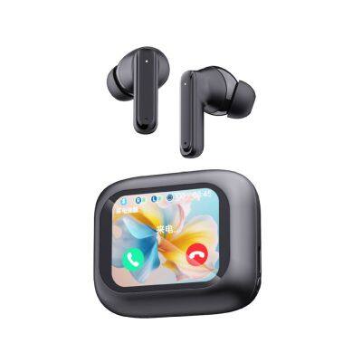 2024 new Wirelesses M6 headphone ANC active noise cancelling earbuds IPX4 LED touch screen waterproof wireless earphone