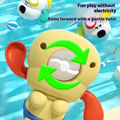 2025 New Summer Bath Toy Plastic Dog Winding Duck Style Water Swimming PlayArtifact for Men and Women photo-5