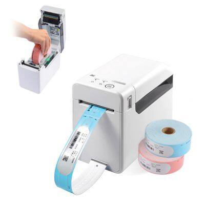 25*279mm Custom Self Adhesive Hospital Thermal Patient ID Band / Wristbands Roll 1
