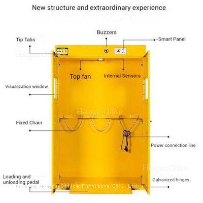 Прочный шкаф для хранения газовых баллонов из холоднокатаной стали для кислорода, азота, аргона | Топливно-стойкое и коррозионно-стойкое хранилище photo-2