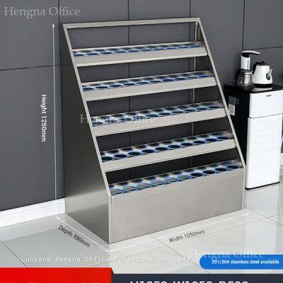 Factory Supply 30 Position Stainless Steel Cup Organizer With Non-Slip Rings, Office Personal Belongings Locker W650xD590xH1250mm photo-5