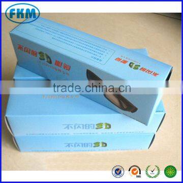 blue sunglasses cardboard packing box