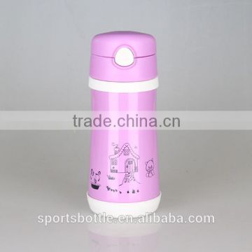 300ml double wall stainless steal insulated thermos kid use with long straw                        
                                                Quality Choice