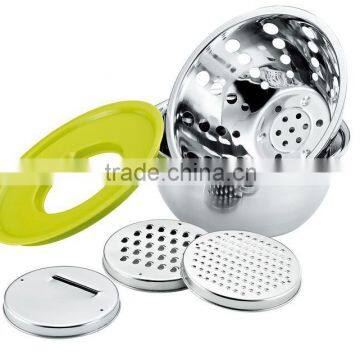 26cm Stainless steel salad bowl with Graters