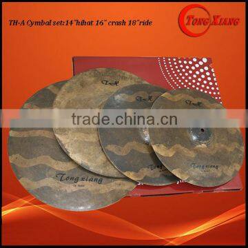 TH-A Cymbal set:14"hihat 16" crash 18"ride