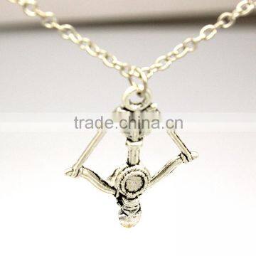 Fashion Jewelry 2015 Zinc Alloy Antique Silver Bow and Arrow Necklace photo-6