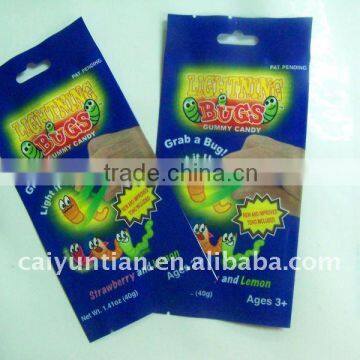 gummy candy bag with hang hole and tear notch