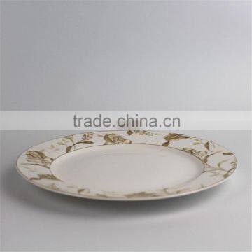 Broadside Round New Bone China White Glazed Flower Pattern Decorated Price Competitive Hebei Factory 20PCS Dinnerware Set photo-2