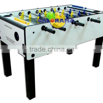 white foosball table, coin oparated game, game machine