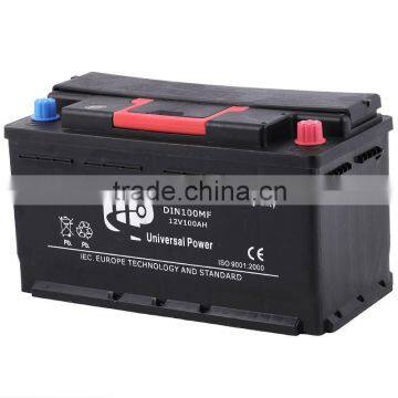 Electric car battery DIN MF 12v100ah automotive battery for ships,marine boats