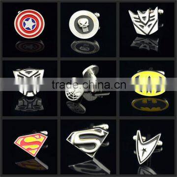 Hot Sale Super Hero Superhero Cufflink Logo Cuff Link