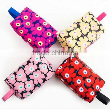 Waterproof flower pattern folding large cosmetic bag