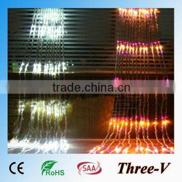 3*3M 336LEDs CE ROHS SAA approved LED Christmas curtain waterflow light outdoor LED waterfall lights 220V/110V