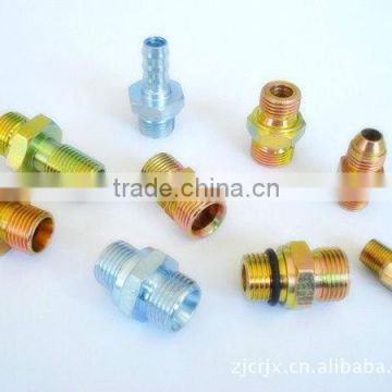 white zinc plating hydraulic hose fittings connectors hydraulic joints