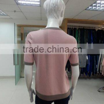 Women Crew Neck Long Sleeve Jersey Knit Pullover Sweater 2016 Fall/winter Viscose/nylon/wool photo-5
