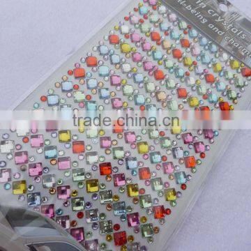 colorful diamond and round moblie phone Sticker DIY decorative stickers in China