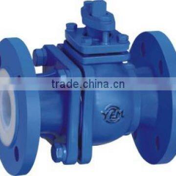 Dupont PFA Lined Flange Ball Valve for Chemical