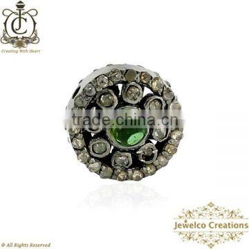 Pave Diamond Findings, 925 Sterling Silver Finding ,Natural Gemstone Jewelry Component Wholesale Supplier