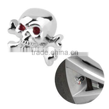 Sliver Universal Fancy Pirate Skull Tire Tyre Air Valve Stem Caps for Auto Car Truck Motorcycle Bike Wheel Rims photo-6