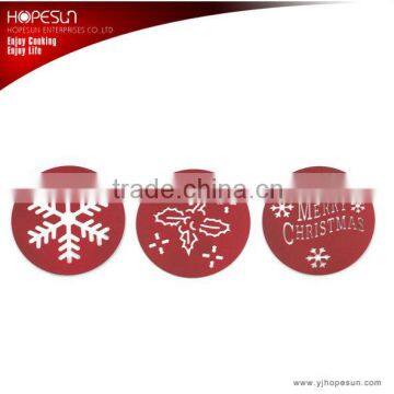 Most popular cute christmas metal cappuccino decorating stencil set