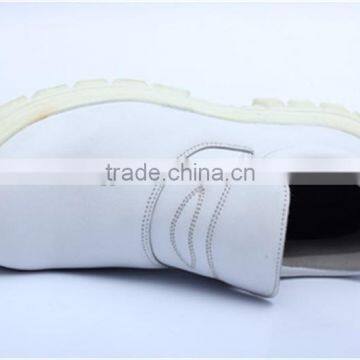 White Leather PU Injected Safety Shoes Work Shoes 8019 photo-2
