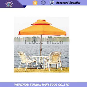 Beach air vent double layer umbrella