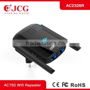 2016 New Arrival Wireless AC Wifi Repeater 802.11AC Network Router Range 750Mbps signal Antennas booster wifi repeater 220v