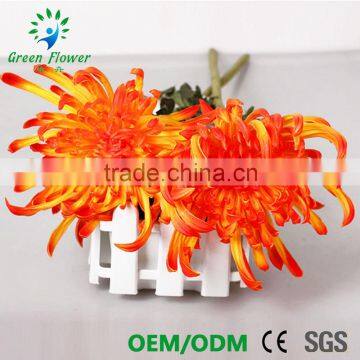 Оптовая продажа многоцветных латексных искусственных ПУ-цветов, хризантем, букетов с реальным ощущением для свадебного украшения и выставки цветов 2016 года photo-5