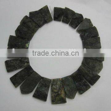 Gemstones Labradorite 15mm Rough Coins Raw Natural Gemstone Beads photo-6