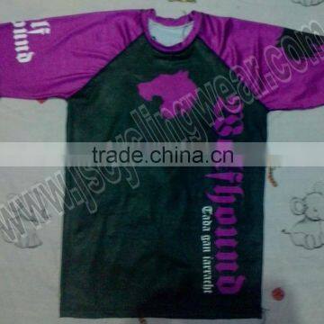 Short Sleeve Spandex/Lycra Rash Guard sublimated