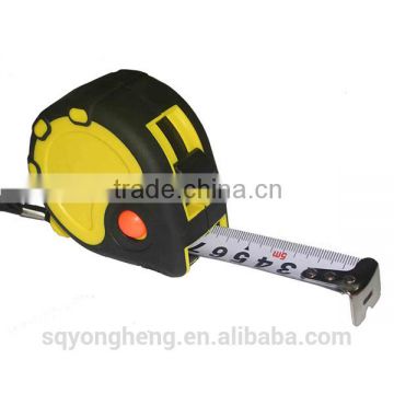 3 locks rubber injection case promotional tape measure factory price