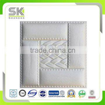 Soft Face PU Leather 3D Wall Tile For Comforte Background