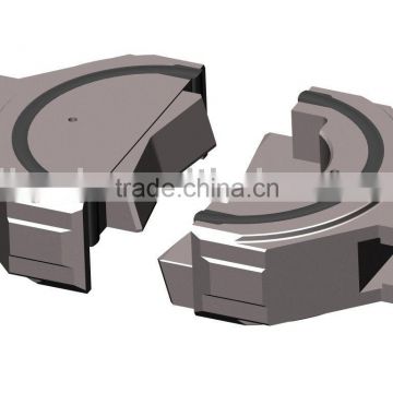 Shear ram block assembly