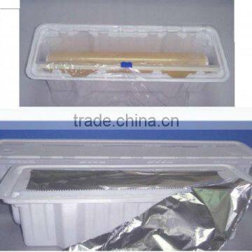 12" and 18" Kitchen Foil Dispenser Cling Film Baking Paper Cutter Box Holder Plastic Packaging Box w/ Blade Slide Cutter photo-2