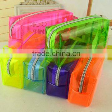 colourful clear PVC bag,zipper closure style shopping bag ,gift bag ,Cosmetic bag ,pencil bag