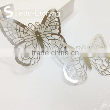 Wholesale chemical etching butterfly metal craft for home decoration