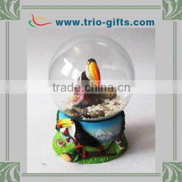 Decorative resin europe snow globe glass warer ball