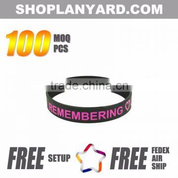Give Away Logo Printed Silicone Wristband