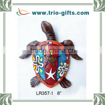 Polyresin sea turtle wall plaque for decor