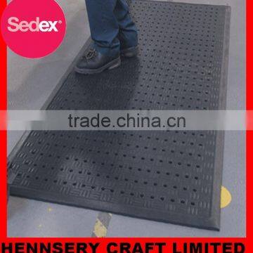 Front outdoor rubber entrance anti-fatigue floor mat