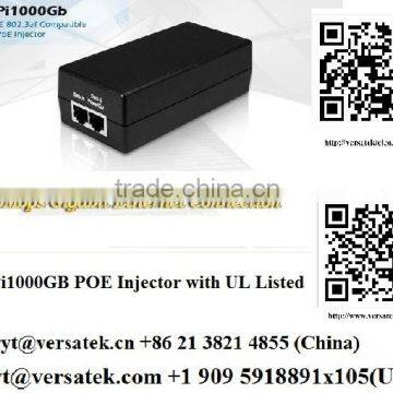 VX-Pi1000GB Gigabit POE Power Injector with UL FCC CSE CSA etc. (Learn More >> www.versatek.com); Contact: sherry@versatek.cn