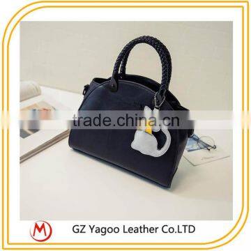 2016 Wholesale China Factroy Retro Lady Handbag Korean Leather Bag Bat Wings Supplier's Choice photo-4