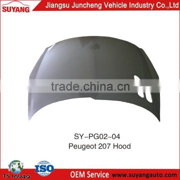 Aftermarket Steel Engine Hood/Bonnet For Peugeot 207 Car Body Parts