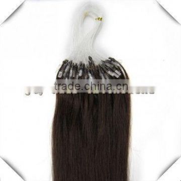 Best Selling #2 darkest brown Tangle Free, brazilian micro ring loop hair extensions